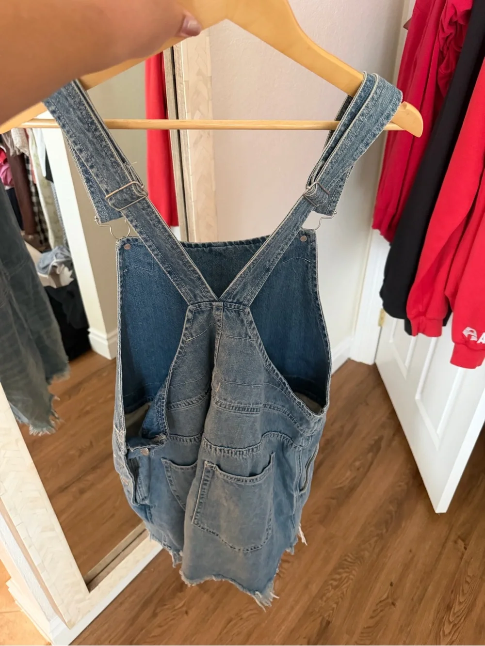 Free People Revolve Denim Pinafore Dress - Blue